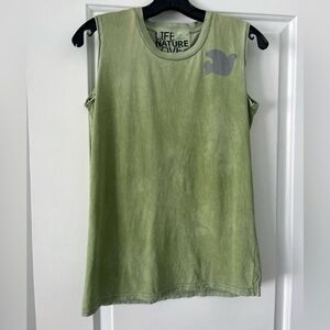 Like New FREECITY Unisex Green Muscle T-shirt Oversized XS (Fits like a 2)